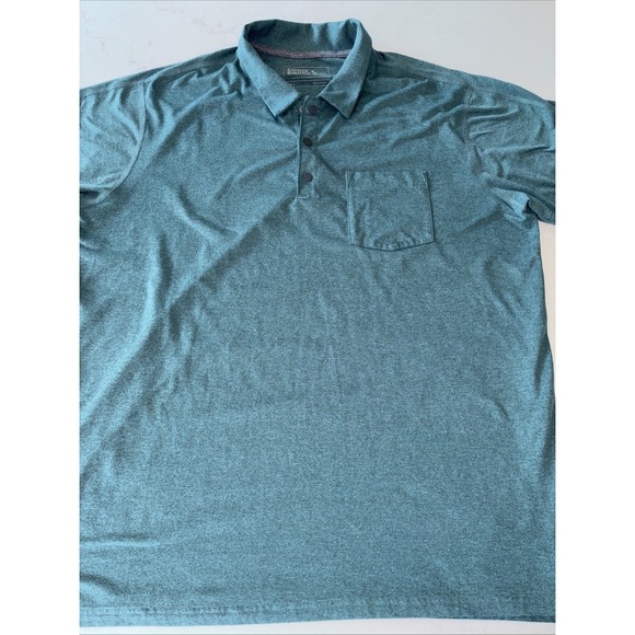 Eddie Bauer Men's Large Mountain Trek Short‎ Sleeve Polo Shirt Rain Green Soft - Picture 1 of 5